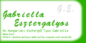 gabriella esztergalyos business card